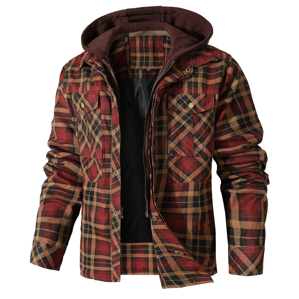 Hooded Flannel Jacket (4 Designs)