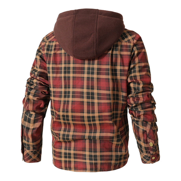 Hooded Flannel Jacket (4 Designs)