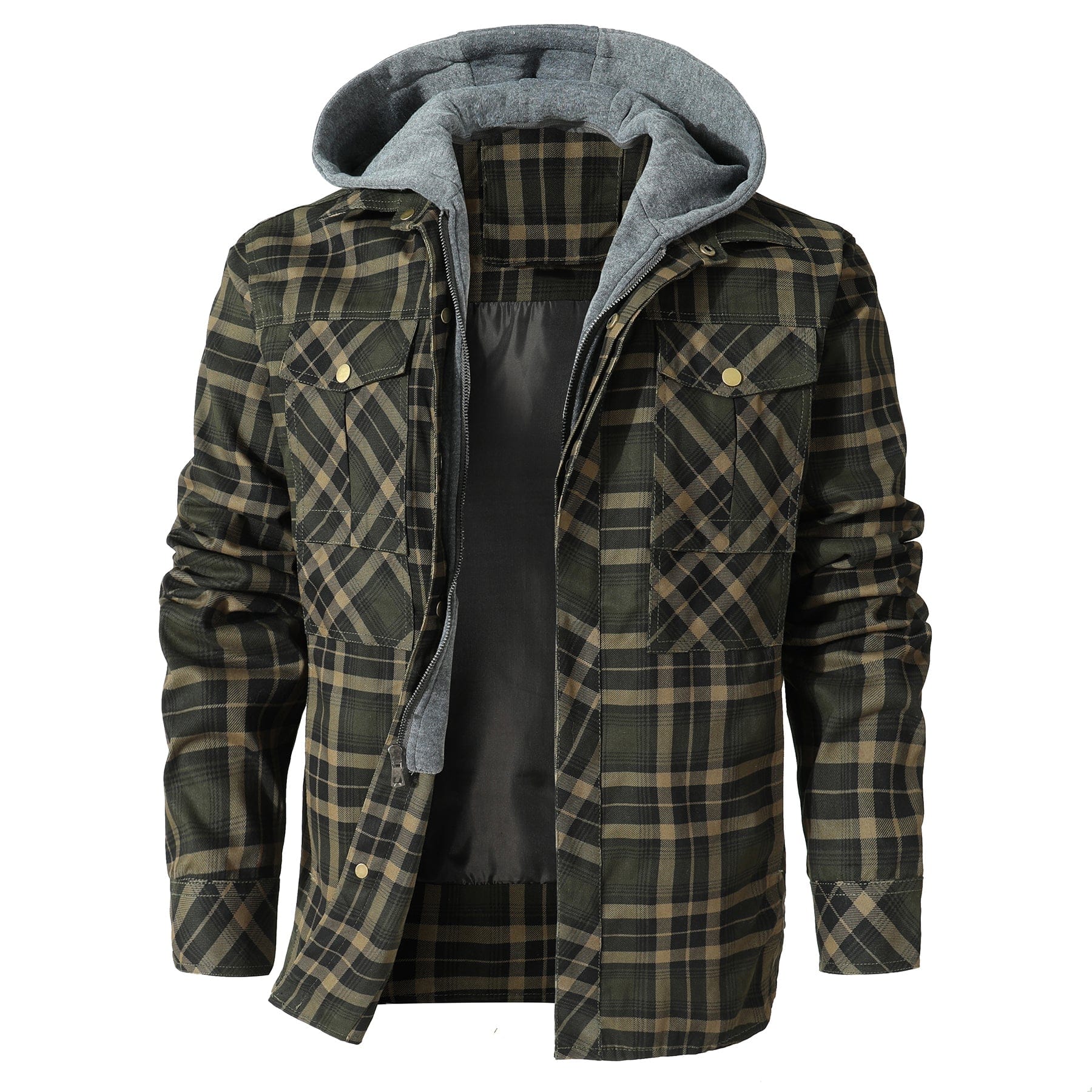 Hooded Flannel Jacket 4 Designs