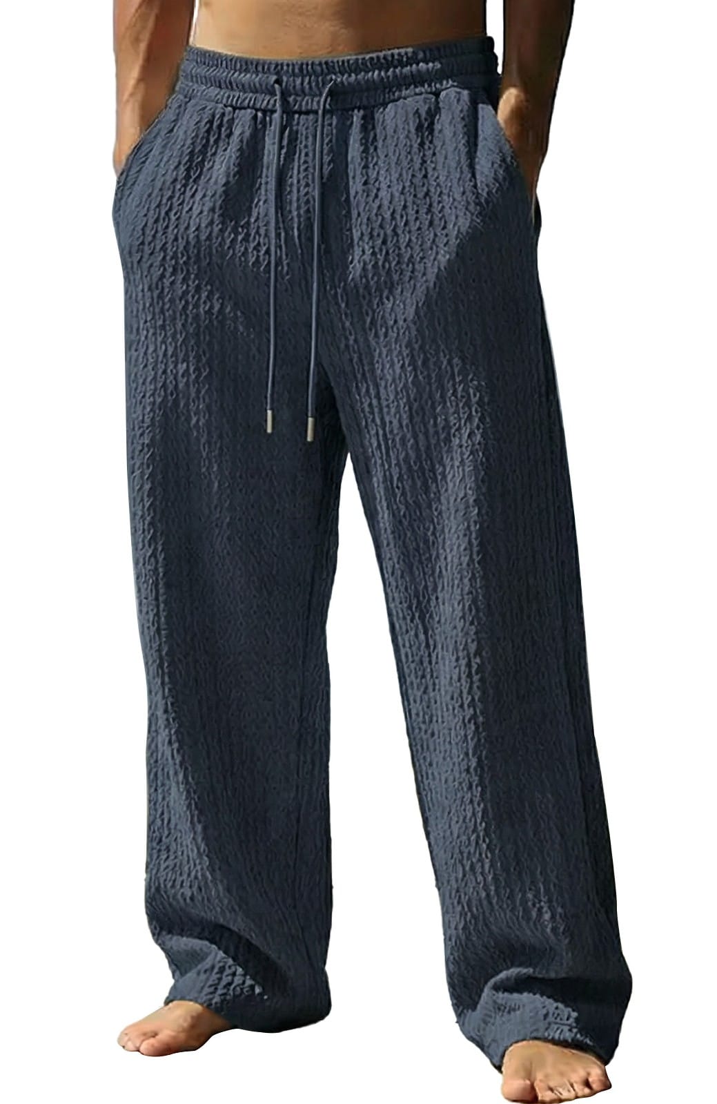 Navy Blue - Caelith Straight Leg Sweatpants